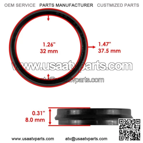 4 Sets Swing Arm Dust Seal Cap For Honda TRX450R Kickstart 2006 2007 2008 2009 (For: Honda) - Image 3