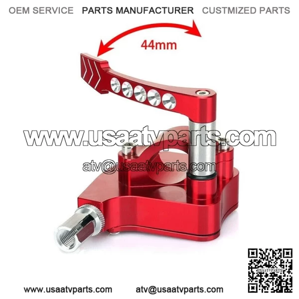 Thumb Throttle Assembly For Honda TRX 450R 450ER 300EX 400EX LT-R450 Billet Red - Image 2