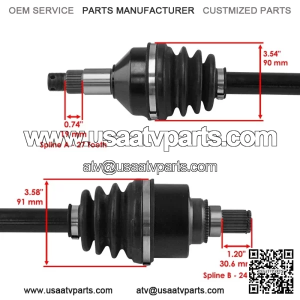 Front CV Axle For Arctic Cat Wildcat 4X 1000 2016-2018 Left or Right - Image 3