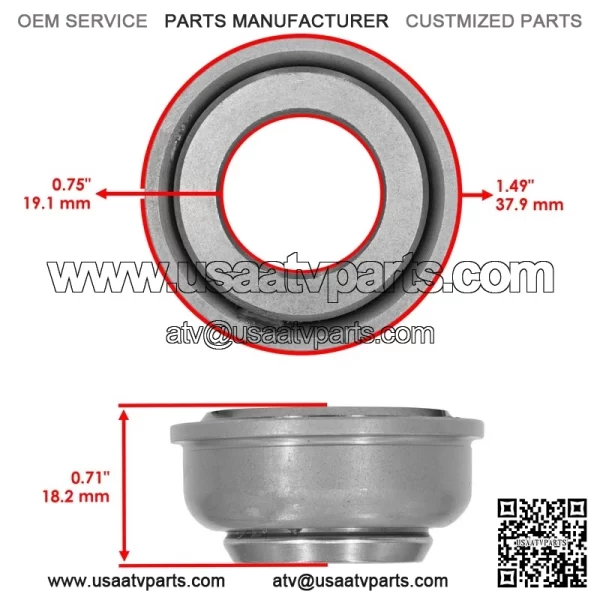786103 Front Wheel Bearing For Hustler Mini Z / FasTrak SD SDX / Raptor SD RD - Image 2