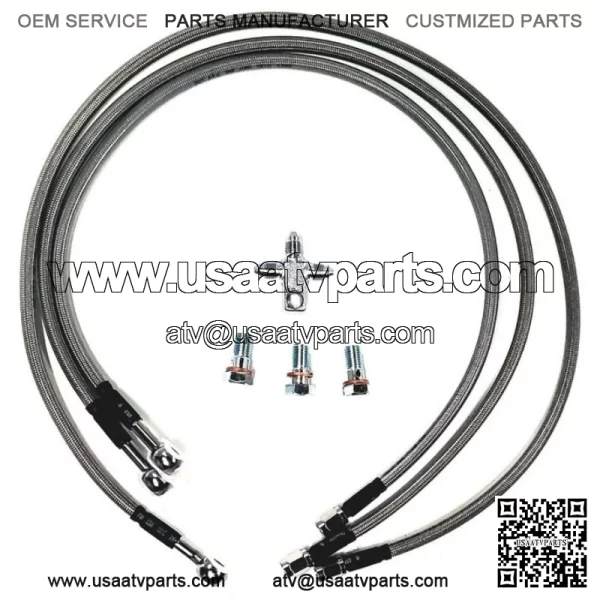 TRX 450R A Arms +2.5 +1 Chromoly Adjustable Brake lines Clamps - Image 3