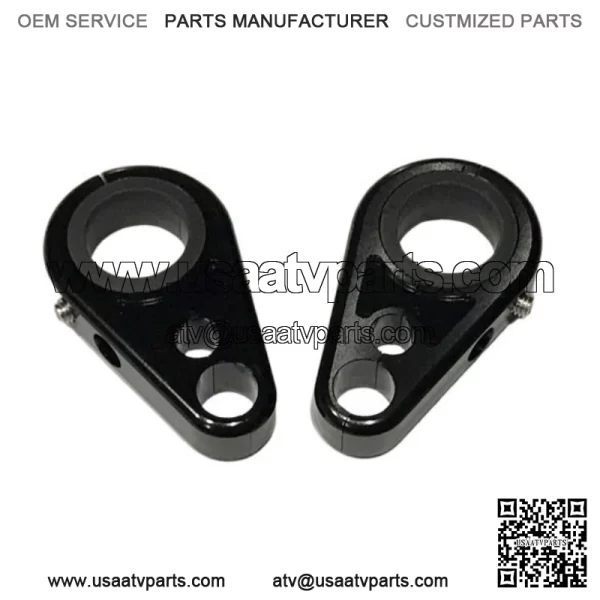 Billet Black Front A-Arm Brake Line Clamps Yamaha YFZ450 YFZ450R YFZ450X YFZ 450 - Image 2