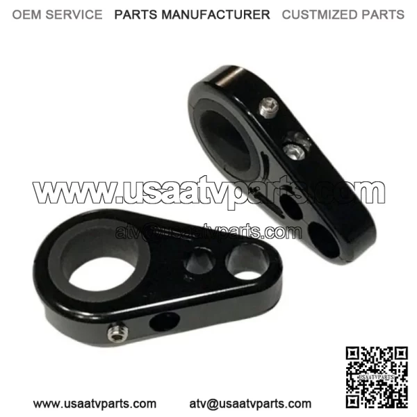 Billet Black Front A-Arm Brake Line Clamps Yamaha YFZ450 YFZ450R YFZ450X YFZ 450 - Image 3