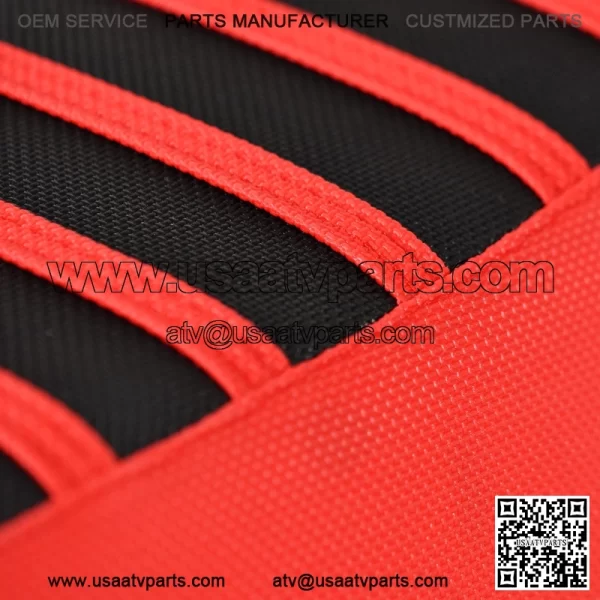 Yamaha YFZ 450 Gripper Seat Cover  2004-2013  RED/BLACK/RED ribs LOGO #200 - Image 4