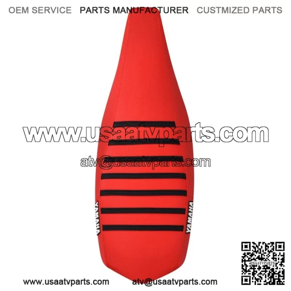 Yamaha YFZ 450 Gripper Seat Cover 2004 - 2013  all RED/BLACK ribs LOGO #200 - Image 3
