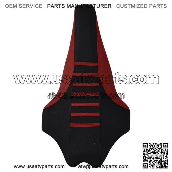 Yamaha 2009-2020 YFZ 450R 450 R Gripper Seat Cover  MAROON/BLACK/MAROON rib #201 - Image 3