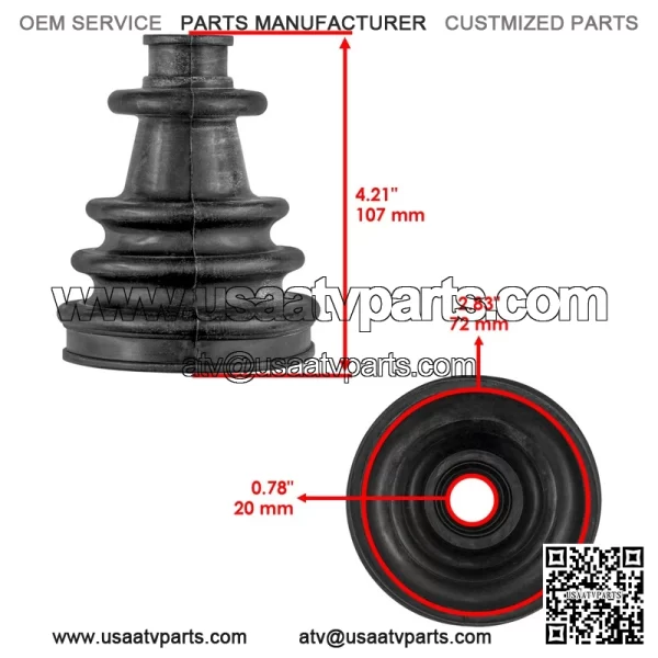 Honda Rancher 420 TRX420FA 2020-2025 Rear Axle Inner/Outer CV Boot Kit - Image 2