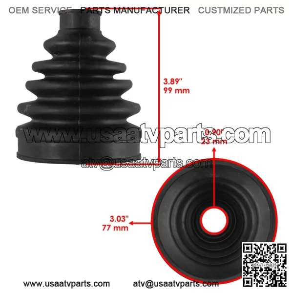 Polaris Ranger EV Fullsize 2023-2024 Rear Axle Inner/Outer CV Boot Kit - Image 3