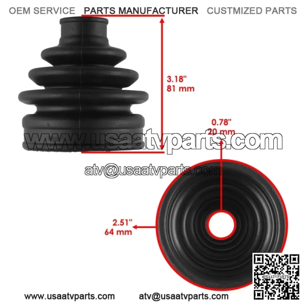 Honda Rancher 420 TRX420FA/FE/FM 14-15 Front Outer CV Boot Kit - 44230-HR3-A21 - Image 2