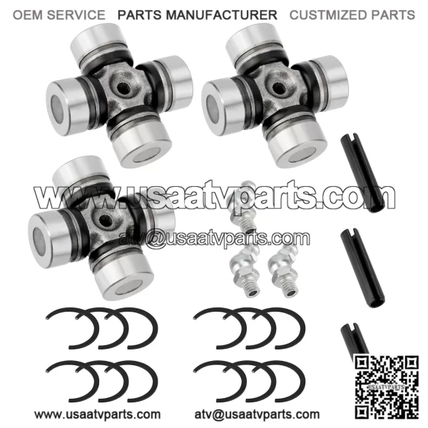 3235616 3235500 Front Rear Prop Shaft U-Joint for Polaris RZR 1000 900 800-4 Turbo RS1 Ranger Crew 1000 900 800 570 500 Diesel ??3 Set??
