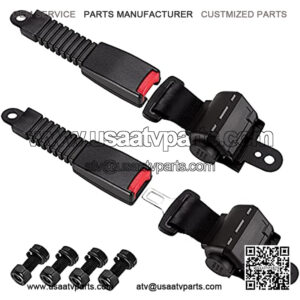 Golf Cart Seat Belts Retractable 47.64" Universal Seat Belts for Golf Cart EZGO TXT RXV, Yamaha, Club Car, Go Kart, UTV, ATV(2 Sets)