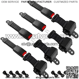 Golf Carts Seat Belts 4 Set Universal Fit Retractable 47" for EZGO TXT RXV Yamaha Club Car DS
