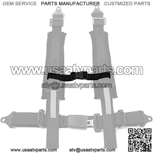 2 PACK Sternum Strap For 2 inch 3 inch 4 point 5 point UTV ATV Golf Cart Go Kart UTV harnesses seat Safety Harness (Black, 2 PACK)