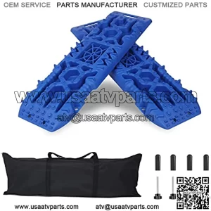 Recovery Boards, 2PCS Off-Road Traction Boards with Jack Lift Base, Professional Off-Road Accessories in Mud,Sand,Snow Recovery Traction Tracks Mat with tool Bag and Mounting Pin, U-B00M New 4 Gen