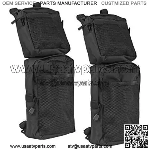 ATV Fender Bags 2-Pack ATV Tank Saddle Bags, Cargo Storage Hunting Bags (Black)