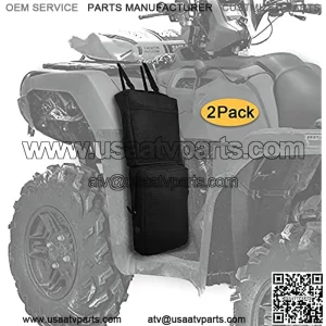 2 Pack ATV Fender Bags,ATV Tank Saddlebags, Rear Cargo Storage Bag for Motorcycle ATV UTV Dirt Bike (Black)