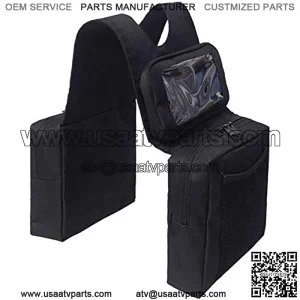 Universal Motorcycle ATV Tank Saddle Bag with Waterproof Phone Storeage Bag, Front Accessories Storage Pack Luggage Bag