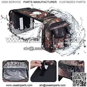 ATV Tank Bag Waterproof W/Cooler Motorcycle Saddle Bag Compatible with Sportsman Scrambler Foreman Rancher Snowmobile Bicycle