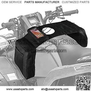 ATV Saddle Bag,Cargo Tank Phone Bag Storage Luggage for ATV UTV Snowmobile Motorcycle (Black1)