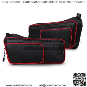 Xprite UTV Rear Side Door Storage Bags Red for 2017-2023 Can-Am Maverick X3 Max