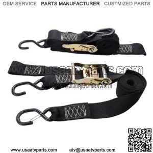 Ratchet Soft Loop Wide Tie Downs W/Carabiner