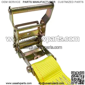 10 - Pack 2" x 12 E-Track Ratchet Tie Straps Trailer Van Enclosed Truck Tie Down (12 FT - Yellow)