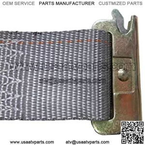 2 - Pack 2" x 16 E-Track Ratchet Tie Straps Trailer Van Enclosed Truck Tie Down (16 FT - Grey)