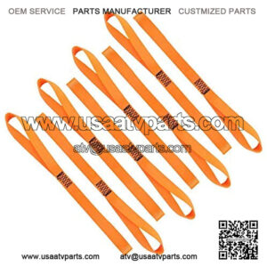 XSTRAP Soft Loop Tie-Down Straps - 8PK 1-1/16 x 18 inches - 3600LB Breaking Strength, Loops for Securing Trailering of Bikes, ATV, UTV, Motorcycles, Scooters, Dirt Bikes, Lawn Equipment, Orange