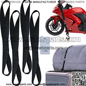 Soft Loop Tie Down Straps for Motorcycle Handlebar,Car,Cargo,Truck,Boat,UTV,ATV,TV,Dirt Bikes Secure Trailer.Heavy Duty Soft Loop Short Small Vehicle Moving Tie Down Straps,UV Resistant