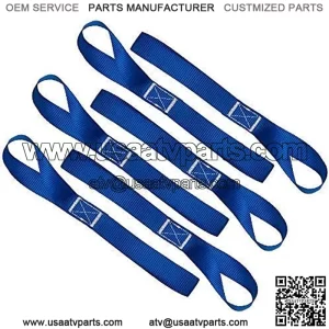 Soft Loop Tie Down Straps - 1,500 Load Capacity & 4,500 Lbs Breaking Strength - 6 Pack - Loops for Securing ATV, UTV, Motorcycles, Scooters, Dirt Bikes, Lawn & Garden Equipment - by AUGO