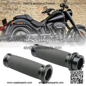 2PCS 25mm Motorcycle Scooter ATV Bike 1" Rubber Handle Bar Grip Anti-skid Cover