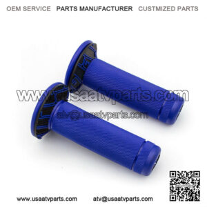 7/8" Blue Rubber Motorcycle HandGrip Autobike Handlebar Handle Bar ATV Dirt Bike