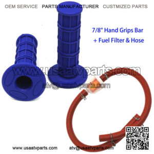 7/8" Rubber Hand Grip Handle Bar Throttle Grips ATV Dirt Bike Motorcycle blue