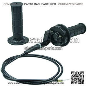 Motorcycle Throttle Handle and Grip Cable for 50cc 110cc 125cc 150cc 250cc Dirt Bike Quad ATV Mini Baja Mb165 Mb200 (51 Inches)