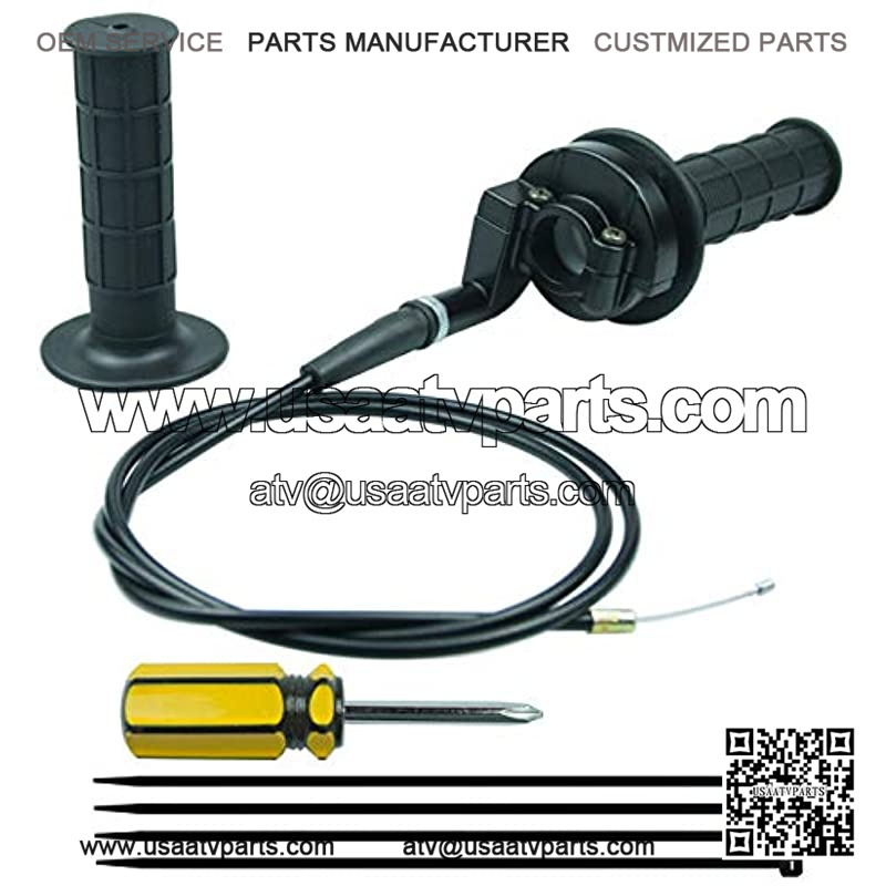 Motorcycle Throttle Handle and Grip Cable for 50cc 110cc 125cc 150cc 250cc Dirt Bike Quad ATV Mini Baja Mb165 Mb200 (51 Inches) - Image 2