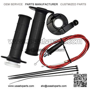 Twist Throttle Cable Handle Grips and 39" Cable Set for 7/8" 22mm HandleBar 110cc 125cc Taotao Apollo SSR XR50 CRF50 Mini Bike ATV Dirt Pit Bik (Throttle Cable(Red))