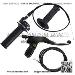 Throttle Handle,Right Brake Lever and Handle,Brake Cable and Throttle Cable, for XR80 XR100 CRF70 CRF80 CRF100 Pit Dirt Motor Bike,Baja Mini Bike,Mb165 Mb200 196cc 200cc 5.5hp 6.5hp Doodlebug Bike