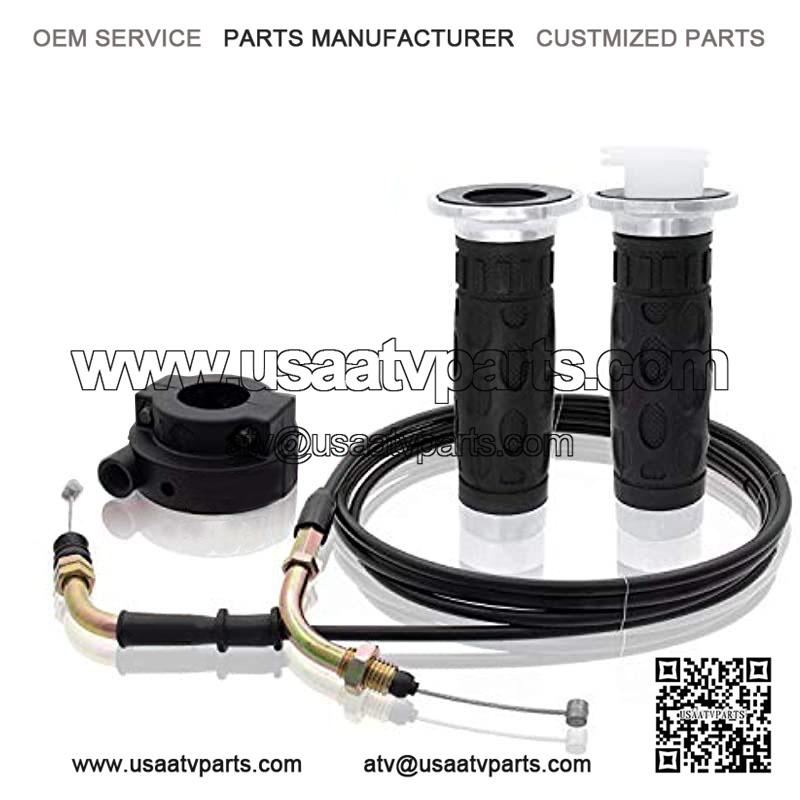 GS1-S78 Universal Throttle Twist Grip Set with 78" Scooter Throttle Cable for 50cc 80cc 125cc 150cc GY6 4 Stroke Scooter Motorcycle Moped ATV
