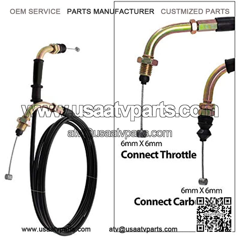 GS1-S78 Universal Throttle Twist Grip Set with 78" Scooter Throttle Cable for 50cc 80cc 125cc 150cc GY6 4 Stroke Scooter Motorcycle Moped ATV - Image 3