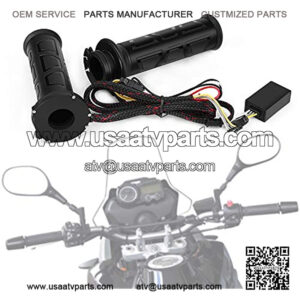 1 Pair 22mm(7/8") Motorcycle Handlebar Grips, Electric Heated Handlebar Grips, Universal Motorbike Handlebar Grips for Motorcycle, ATV