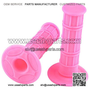 22mm 7/8" Motorcycle Soft Rubber Hand Grips Throttle Handle for Universal Motocycle MX Pit Dirt Bike Pink ATV