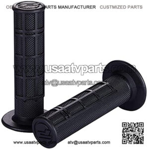 7/8'' ATV Grips Universal Handlebar Grips Soft Rubber Motorcycle Grip for ATV Polaris Thumb Throttle Kid Youth 4 Wheeler Quad 400ex Klf110 Klt110 Klf220 Klt200 (Black)