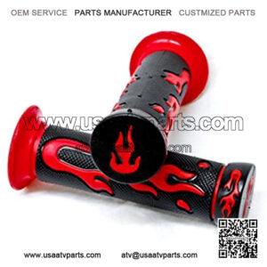 ATVs And Watercrafts Flame Gel Style Hand Grips Red Color Quad Compatible with Yamaha Polaris Seadoo Watercraft Bombardier Jet Ski  Foreman Recon  Brute Force Prairie Bruin Grizzly Kodiak