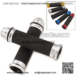 0183 Motorcycle ATV Handlebar Grips 22/24MM for  Suzuki  Silver