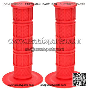 7/8'' 22mm Red left and Right Handlebar Grips for  Arctic Cat 250 Polaris Sportsman  Recon Forman 450 Big Red ATV 4 Wheeler Quad Parts