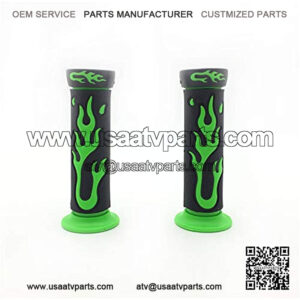 XH4067-LIGHT GREEN-22 7/8 Inches (22mm) Flame Gel Handlebar Grips Compatible with Yamaha  Suzuki ATV KTV Scooter