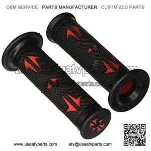 XH4086R Black Hand Grips (New Universal Atvs & PWC Rubber Comfort (7/8" Inch) Red)