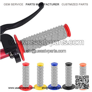 Motorcycle Dirt Bike Universal Rubber Handlebar Hand Grips, 5mlggoods 7/8" Dirtbike Handlebar Grip Covers, Acceseries Powersports Handlebar Pads, Pit Bike Atv Pillow Top Gips Hand (ORANGE)