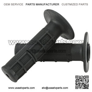 Motorcycle Hand Grips for ATV Polaris Arctic Cat Suzuki Yamaha with Soft TPR Material, Black