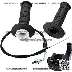 Twist Throttle Accelerator Handle Grips + Cable Compatible with 7/8" 22mm handlebars 50cc 110cc 125cc 150cc 250cc ATV Dirt Bike
